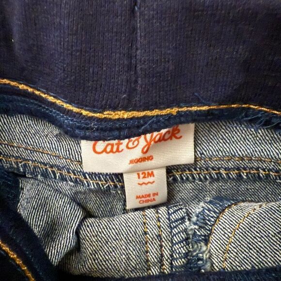 Heart Patterned Blue Kids Jeans - Picture 2 of 2